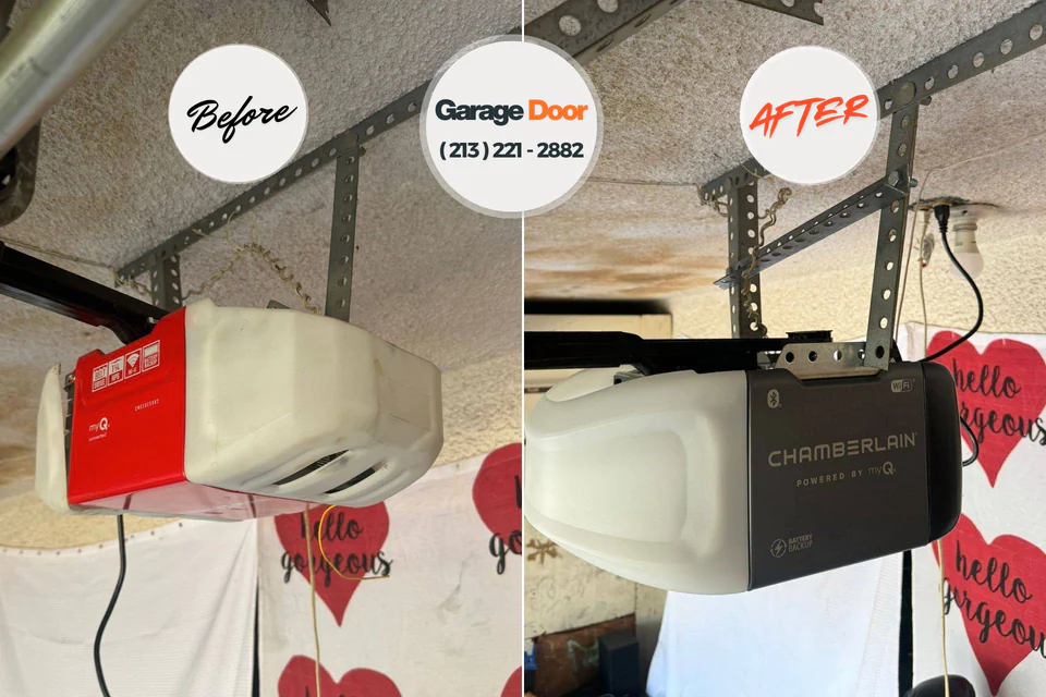 Before and after: garage door repair Bentleyville, PA